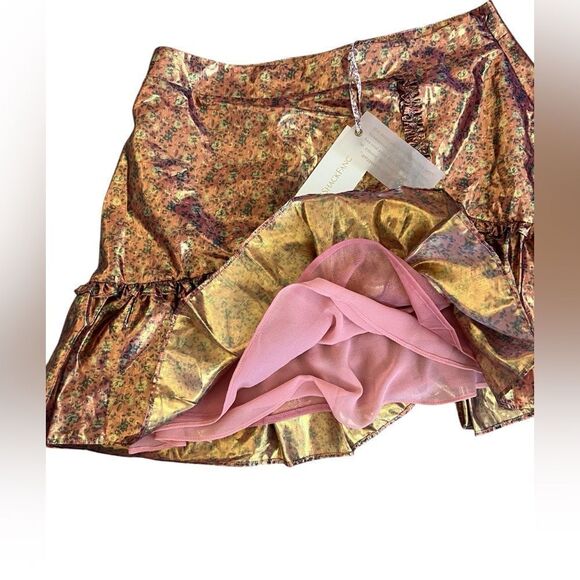 NWT Loveshackfancy Jovanna metallic mini pink orchid size 8 - Picture 10 of 15